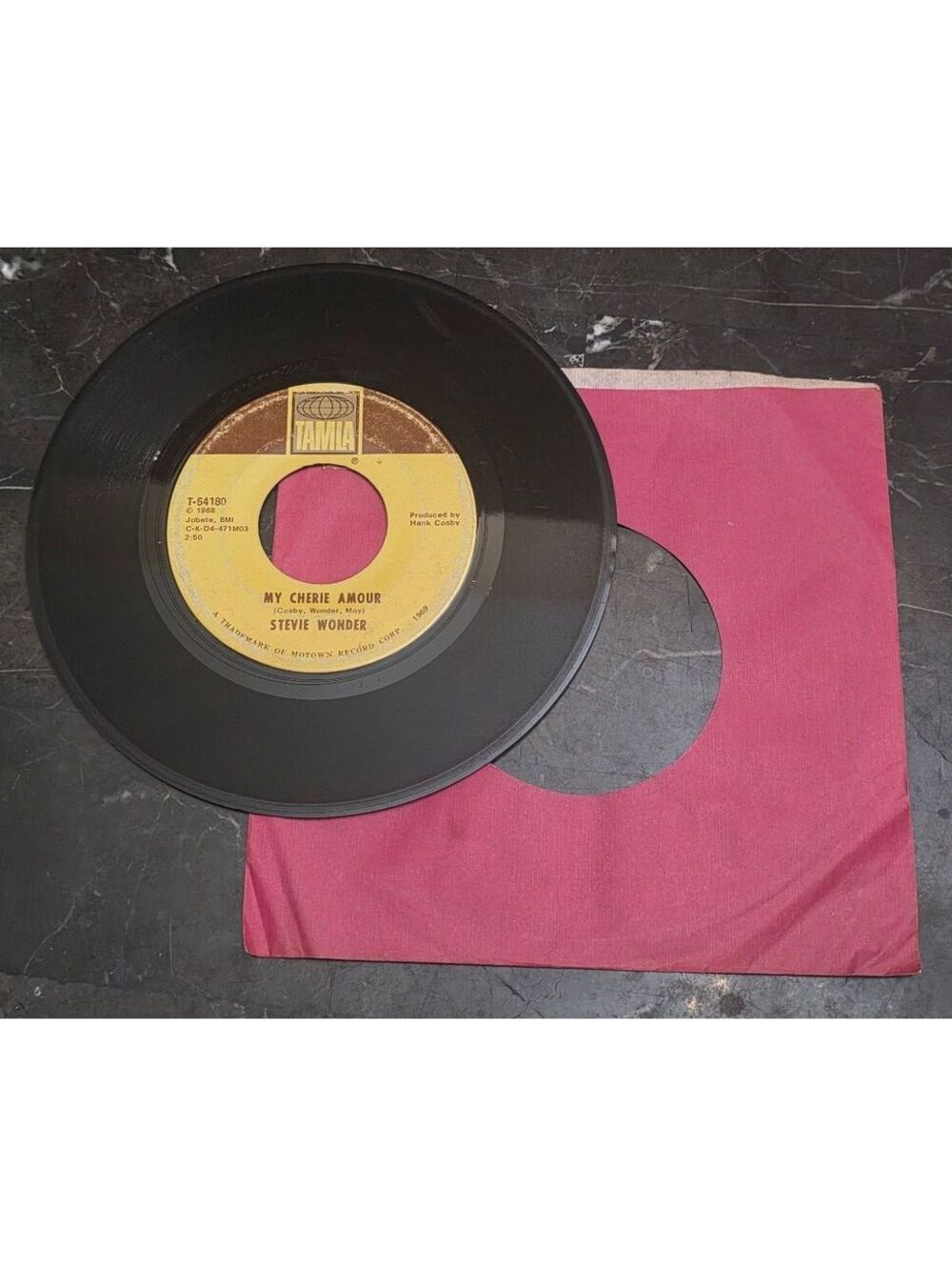 Stevie Wonder My Cherie Amour 7" Vinyl 45 RPM Tamla T-54180 Motown 1969 Vintage